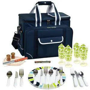 Original Insulated Picnic Cooler with Service for 4 - Designed & Assembled in The USA Original Insulated Picnic Cooler with Service for 4 - Designed & Assembled in The USA