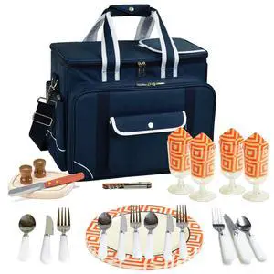 Original Insulated Picnic Cooler with Service for 4 - Designed & Assembled in the USA Original Insulated Picnic Cooler with Service for 4 - Designed & Assembled in the USA