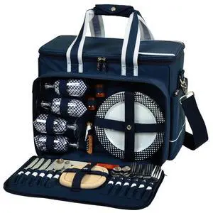 Original Insulated Picnic Cooler with Service for 4 - Designed & Assembled in the USA Original Insulated Picnic Cooler with Service for 4 - Designed & Assembled in the USA