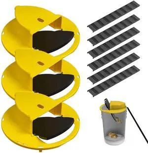 Mouse Trap Bucket Flip Lid,Mouse Rat Trap Bucket Lid,Auto Reset Multi Catch Humane Rat Trap for Indoor Outdoor | 5 Gallon Bucket Compatible | Mice Mouse Trap Bucket Lid (3Pack), BS-3 Mouse Trap Bucket Flip Lid,Mouse Rat Trap Bucket Lid,Auto Reset Multi Catch Humane Rat Trap for Indoor Outdoor | 5 Gallon Bucket Compatible | Mice Mouse Trap Bucket Lid (3Pack), BS-3