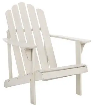 Outdoor - Topher Adirondack Chair, White Washed Solid Eucalyptus Wood Patio Chair, Classic Outdoor Seating for Deck, Patio, Backyard, 11.8 Seat Height (PAT7027C) Outdoor - Topher Adirondack Chair, White Washed Solid Eucalyptus Wood Patio Chair, Classic Outdoor Seating for Deck, Patio, Backyard, 11.8 Seat Height (PAT7027C)