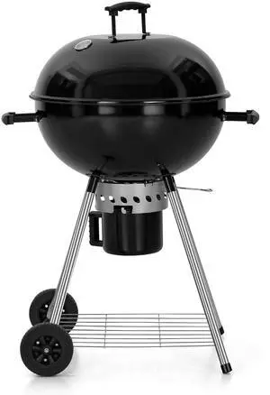 22-inch Kettle Charcoal BBQ Grill with Enameled Lid and Firebowl, Extra Thick Chromplated Grate & Slid-out Ash Catcher, Barbecue Grill Outdoor Cooking, Picnic, Patio, Backyard 22-inch Kettle Charcoal BBQ Grill with Enameled Lid and Firebowl, Extra Thick Chromplated Grate & Slid-out Ash Catcher, Barbecue Grill Outdoor Cooking, Picnic, Patio, Backyard