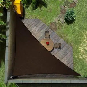Custom Size 13' x 21' x 24.7' Brown Right Triangle Sun Shade Sail UPF50+ AGTAPT18, Order to Make Canopy Awning, 95% UV Blockage, Water & Air Permeable, Commercial Standard (We Customize) Custom Size 13' x 21' x 24.7' Brown Right Triangle Sun Shade Sail UPF50+ AGTAPT18, Order to Make Canopy Awning, 95% UV Blockage, Water & Air Permeable, Commercial Standard (We Customize)