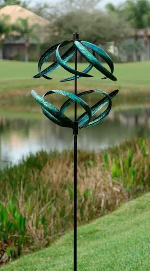 Sphere Wind Spinner, Blue Sphere Wind Spinner, Blue
