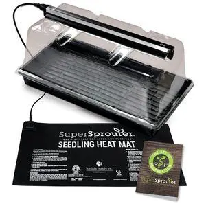 Premium Heated Propagation Kit for Starting Seeds or Cuttings, Includes Heat Mat, Tray, Grow Light, and More Premium Heated Propagation Kit for Starting Seeds or Cuttings, Includes Heat Mat, Tray, Grow Light, and More