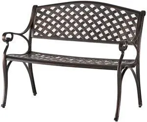 Eastwood Antique Copper Cast Aluminum Bench Eastwood Antique Copper Cast Aluminum Bench