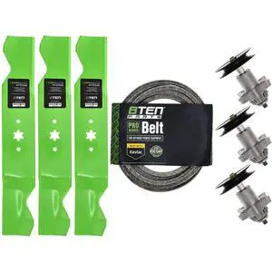 Spindle Blade Belt Kit for Cub Cadet MTD White Troy Bilt GT1554 GT54 LGT1054 LGTX1054 GT 954 GT2550 54 inch Deck Spindle Blade Belt Kit for Cub Cadet MTD White Troy Bilt GT1554 GT54 LGT1054 LGTX1054 GT 954 GT2550 54 inch Deck