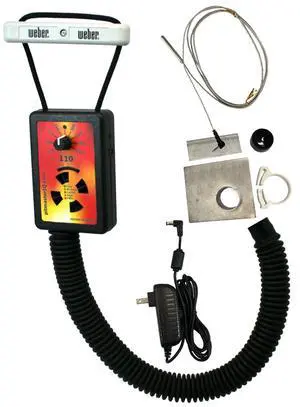 IQ110 BBQ Temperature Regulator Kit with Large Adjustable Kamado Pit Adapter IQ110 BBQ Temperature Regulator Kit with Large Adjustable Kamado Pit Adapter