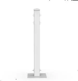 Montour Line Traditional Event Fence Post, White - Post Only Montour Line Traditional Event Fence Post, White - Post Only