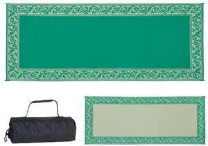 Ming's Mark RC4 Reversible Classical Patio Mat - 8' x 20', Green/Beige Ming's Mark RC4 Reversible Classical Patio Mat - 8' x 20', Green/Beige