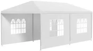 Party Tent 10'x20' Outdoor Canopy Party Wedding Tent Garden Gazebo Pavilion Cater Events -4 Removable Sidewalls,White Party Tent 10'x20' Outdoor Canopy Party Wedding Tent Garden Gazebo Pavilion Cater Events -4 Removable Sidewalls,White