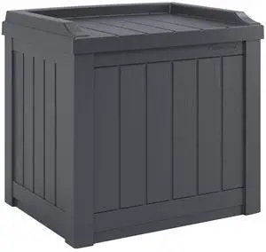 Small Deck Box Storage w/ Bench Seat for Indoor & Outdoor Use, 22 Gal., Cyberspace Small Deck Box Storage w/ Bench Seat for Indoor & Outdoor Use, 22 Gal., Cyberspace