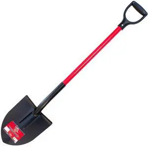 12-Gauge Round Point Spade Shovel with D-Grip Handle | Heavy Duty Fiberglass Shovel for Garden Landscaping, Trenching and Planting | Steel Body Gardening Hand Tools, 100% Made in USA 12-Gauge Round Point Spade Shovel with D-Grip Handle | Heavy Duty Fiberglass Shovel for Garden Landscaping, Trenching and Planting | Steel Body Gardening Hand Tools, 100% Made in USA