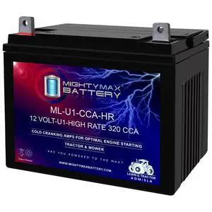 ML-U1-CCAHR 12V 320CCA Battery for JohnDeere X320 300CCA Lawn Mower ML-U1-CCAHR 12V 320CCA Battery for JohnDeere X320 300CCA Lawn Mower