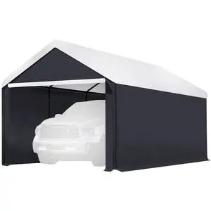 Canopy Car Tent Sidewalls for Carport, Garage & Shed, Domain, 10 x 20 Ft, Black (Roof and Canopy Not Included) - Portable Vehicle and Motorcycle Shelter - Large Outdoor Storage Canopy Car Tent Sidewalls for Carport, Garage & Shed, Domain, 10 x 20 Ft, Black (Roof and Canopy Not Included) - Portable Vehicle and Motorcycle Shelter - Large Outdoor Storage