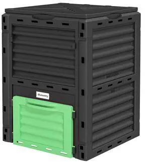 Garden Compost Bin 80 Gallon Outdoor Large Capacity Composter Fast Create Fertile Soil Aerating Box, Easy Assembly, Green Garden Compost Bin 80 Gallon Outdoor Large Capacity Composter Fast Create Fertile Soil Aerating Box, Easy Assembly, Green