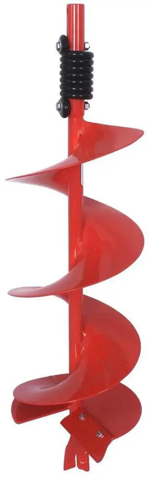 10 Inch Diameter 36 Inch Long Single Sprial Earth Auger Bit with Fishtail Point Drill Bit and The Patent Shock Spring 10 Inch Diameter 36 Inch Long Single Sprial Earth Auger Bit with Fishtail Point Drill Bit and The Patent Shock Spring