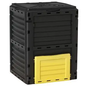 Garden Compost Bin 80 Gallon Outdoor Large Capacity Composter Fast Create Fertile Soil Aerating Box, Easy Assembly, Yellow Garden Compost Bin 80 Gallon Outdoor Large Capacity Composter Fast Create Fertile Soil Aerating Box, Easy Assembly, Yellow