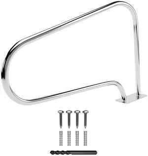 30" Stainless Steel Pool Handrail Small Easy Mount Grab Rail, Hardware Included Rustproof Compact Safety Handle for Inground Pools, Spas & Hot Tubs 22" Height 30" Stainless Steel Pool Handrail Small Easy Mount Grab Rail, Hardware Included Rustproof Compact Safety Handle for Inground Pools, Spas & Hot Tubs 22" Height