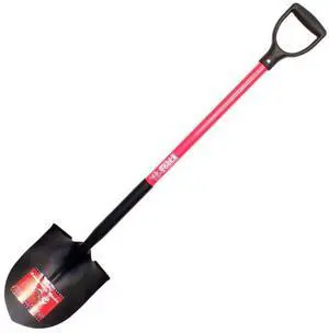 14-Gauge Round Point Spade Shovel with D-Grip Heavy Duty Fiberglass Handle | Metal Body Digging Shovel for Garden Landscaping, Trenching and Planting, Garden Tools, 100% Made in USA 14-Gauge Round Point Spade Shovel with D-Grip Heavy Duty Fiberglass Handle | Metal Body Digging Shovel for Garden Landscaping, Trenching and Planting, Garden Tools, 100% Made in USA