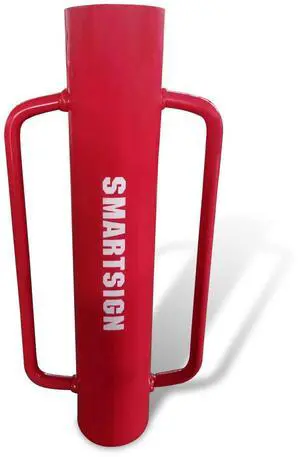 Post Driver, Heavy Duty 22 lb Steel Post Pounder for Sign Posts/U-Channels/Fence Posts, Red Post Driver, Heavy Duty 22 lb Steel Post Pounder for Sign Posts/U-Channels/Fence Posts, Red