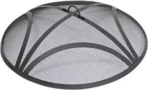 Sunnydaze Outdoor Patio Fire Pit Screen - Reinforced Steel Mesh Round Fire Pit Spark Screen with Handle - 30" Diameter Sunnydaze Outdoor Patio Fire Pit Screen - Reinforced Steel Mesh Round Fire Pit Spark Screen with Handle - 30" Diameter