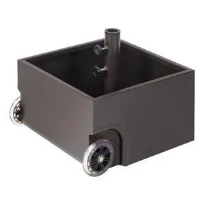 170lbs Filled Umbrella Base with Wheels, Heavy Duty Umbrella Stand with Fillable Planter, Drainage Holes, Outdoor Market Umbrella Holder for Patio Garden Deck Pool (Dark Brown) 170lbs Filled Umbrella Base with Wheels, Heavy Duty Umbrella Stand with Fillable Planter, Drainage Holes, Outdoor Market Umbrella Holder for Patio Garden Deck Pool (Dark Brown)