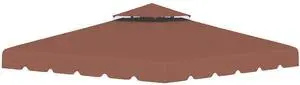 10' x 10' Gazebo Replacement Canopy, Gazebo Top Cover with Double Vented Roof for 9.7' x 9.7' Frame for Garden Patio Outdoor (TOP ONLY), Coffee 10' x 10' Gazebo Replacement Canopy, Gazebo Top Cover with Double Vented Roof for 9.7' x 9.7' Frame for Garden Patio Outdoor (TOP ONLY), Coffee