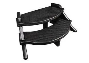 The Edge Spa Step, 40-Inch Wide Hot Tub Stairs, Multipurpose Indoor/Outdoor Step Stool with Oversized Treads and Center Support, Black The Edge Spa Step, 40-Inch Wide Hot Tub Stairs, Multipurpose Indoor/Outdoor Step Stool with Oversized Treads and Center Support, Black