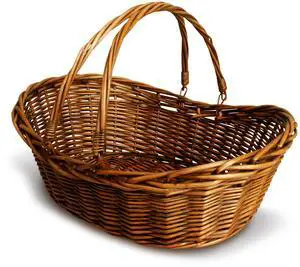Large Dark Brown Hand Woven Wicker Basket for Storage with Handles - Woven Basket - Wicker Baskets for Picnics, Easter, Organizing, and More (20 x 7.5 inches) Large Dark Brown Hand Woven Wicker Basket for Storage with Handles - Woven Basket - Wicker Baskets for Picnics, Easter, Organizing, and More (20 x 7.5 inches)