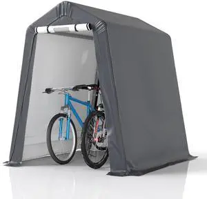 6' x 7' Outdoor Storage Shelter Shed- Heavy Duty Storage Tent with Roll-up Ventilated Windows, Portable Garage Storage shed for Bike, ATV, Motorcycle Shelter, Gray 6' x 7' Outdoor Storage Shelter Shed- Heavy Duty Storage Tent with Roll-up Ventilated Windows, Portable Garage Storage shed for Bike, ATV, Motorcycle Shelter, Gray