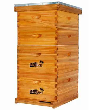 10-Frame Langstroth Beehive Dipped in 100% Beeswax, Complete Bee Hives and Supplies Starter Kit Includes 2 Deep Hive Bee Box and 2 Bee Hive Super with Beehive Frames and Foundation 10-Frame Langstroth Beehive Dipped in 100% Beeswax, Complete Bee Hives and Supplies Starter Kit Includes 2 Deep Hive Bee Box and 2 Bee Hive Super with Beehive Frames and Foundation