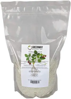 Strawberry 8-12-32 Fertilizer Powder 100% Water Soluble Plus Trace Minerals- Includes Essential Chelated Micronutrients for Tasty Fruits (10 Pounds 2000 Gallons) Strawberry 8-12-32 Fertilizer Powder 100% Water Soluble Plus Trace Minerals- Includes Essential Chelated Micronutrients for Tasty Fruits (10 Pounds 2000 Gallons)