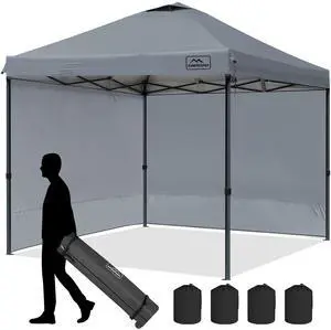 10x10 Pop-Up Canopy Tent, Waterproof, Portable Shade with Side Walls, Adjustable Instant Outdoor Shelter for Camping, Backyard, and Events, Grey 10x10 Pop-Up Canopy Tent, Waterproof, Portable Shade with Side Walls, Adjustable Instant Outdoor Shelter for Camping, Backyard, and Events, Grey