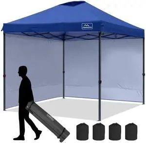 10x10 Pop-Up Canopy Tent, Waterproof, Portable Shade with Side Walls, Adjustable Instant Outdoor Shelter for Camping, Backyard, and Events, Navy Blue 10x10 Pop-Up Canopy Tent, Waterproof, Portable Shade with Side Walls, Adjustable Instant Outdoor Shelter for Camping, Backyard, and Events, Navy Blue