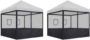 8Pcs Pop Up Canopy Half Mesh Sidewall with Window 10x10Ft for Food Booth Commercial Vendor Shelter Mesh Enclosures Screened Walls 8Pcs Pop Up Canopy Half Mesh Sidewall with Window 10x10Ft for Food Booth Commercial Vendor Shelter Mesh Enclosures Screened Walls