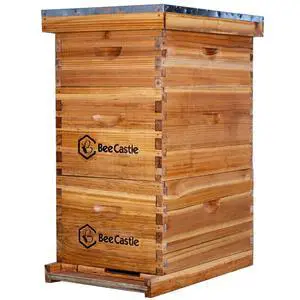 8 Frame Langstroth Bee Hive Coated with Beeswax Includes Beehive Frames and Waxed Foundations (2 Deep Boxes & 1 Medium Box) 8 Frame Langstroth Bee Hive Coated with Beeswax Includes Beehive Frames and Waxed Foundations (2 Deep Boxes & 1 Medium Box)