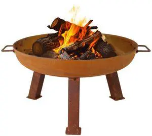 Sunnydaze Cast Iron Heavy Duty Fire Pit for Outside - Wood Burning Outdoor Fire Pit Bowl with Handles for Patio, Backyard, Camping - 24" - Rust Sunnydaze Cast Iron Heavy Duty Fire Pit for Outside - Wood Burning Outdoor Fire Pit Bowl with Handles for Patio, Backyard, Camping - 24" - Rust