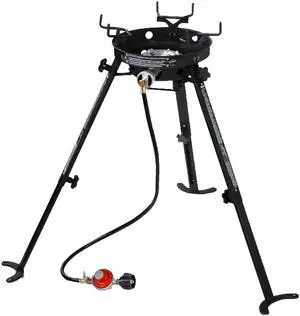 90411 Portable Kahuna Burner with XL Pot and Wok Brackets with Adjustable and Removable Legs, Black, Pack of 1 90411 Portable Kahuna Burner with XL Pot and Wok Brackets with Adjustable and Removable Legs, Black, Pack of 1