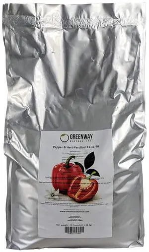 Pepper & Herb Fertilizer 11-11-40 Powder - Water Soluble with Chelated Micronutrients for Hot & Bell Peppers Basil - Hotter Peppers Aromatic Herbs - Hydroponics & Soil - 25 LB Pepper & Herb Fertilizer 11-11-40 Powder - Water Soluble with Chelated Micronutrients for Hot & Bell Peppers Basil - Hotter Peppers Aromatic Herbs - Hydroponics & Soil - 25 LB