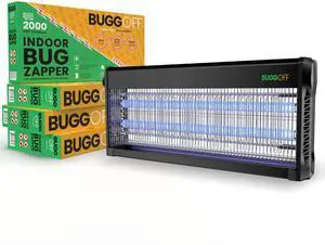Black Modern Indoor Electric Bug Zapper, 2000 SQFT Coverage, 3500 Volts of Stunning Power, 40 Watts, Kills Mosquitos Gnats, Flys & More., X2 Free Repalcment Bulb (4 Pack) Black Modern Indoor Electric Bug Zapper, 2000 SQFT Coverage, 3500 Volts of Stunning Power, 40 Watts, Kills Mosquitos Gnats, Flys & More., X2 Free Repalcment Bulb (4 Pack)
