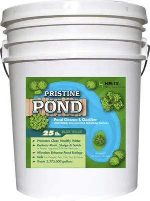 Pond Cleaner & Clarifier - Outdoor Pond Treatment to Remove Muck & Sludge with Natural Pond Bacteria for Clear Water in Outdoor Ponds, Safe for Live Koi Fish & Water Plants, 25lbs, Treats 2.3M Gallons Pond Cleaner & Clarifier - Outdoor Pond Treatment to Remove Muck & Sludge with Natural Pond Bacteria for Clear Water in Outdoor Ponds, Safe for Live Koi Fish & Water Plants, 25lbs, Treats 2.3M Gallons