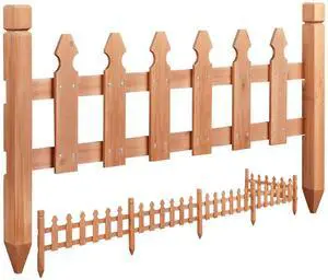 Wood Garden Fence Decorative Fence Patio Flower Garden Border Yard Border Garden Bed Pool Fences Outdoor Wood Edging Fencing Light Brown- 532.5 in Wood Garden Fence Decorative Fence Patio Flower Garden Border Yard Border Garden Bed Pool Fences Outdoor Wood Edging Fencing Light Brown- 532.5 in