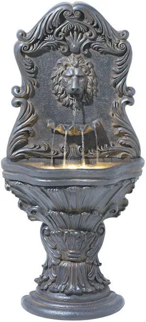 Royal Lion Acanthus 50" High Large Italian Indoor Outdoor Decor Faux Stone Floor Fountain with Light LED Statue Waterfall Water Feature for Outside Garden Patio Yard Backyard Royal Lion Acanthus 50" High Large Italian Indoor Outdoor Decor Faux Stone Floor Fountain with Light LED Statue Waterfall Water Feature for Outside Garden Patio Yard Backyard