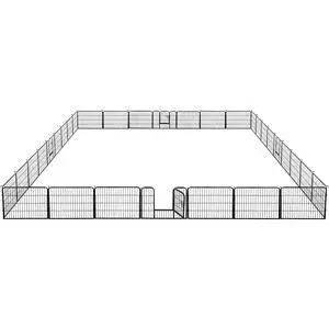 24in x 85ft Decorative Garden Fence Rustproof Folding Fencing Landscape Patio Flower Bed Animal Barrier Border for Dog Outdoor Fences Black 24in x 85ft Decorative Garden Fence Rustproof Folding Fencing Landscape Patio Flower Bed Animal Barrier Border for Dog Outdoor Fences Black