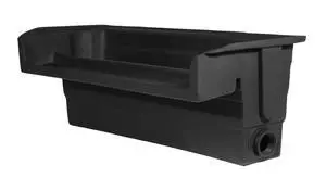 CF23E Eco-Series 23 Waterfall Spillway is Ideal for Just-A-Falls Water Features. Connect Liner Without Tools. 2-2 Installed Spinweld Inlets. Up to 4500 to 6000 GPH Flow CF23E Eco-Series 23 Waterfall Spillway is Ideal for Just-A-Falls Water Features. Connect Liner Without Tools. 2-2 Installed Spinweld Inlets. Up to 4500 to 6000 GPH Flow