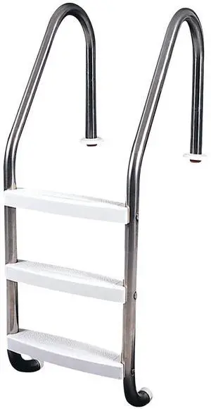 HYDROTOOLS Stainless Steel Pool Ladder Heavy Duty Swimming Step Accessory, In-Ground, 63" HYDROTOOLS Stainless Steel Pool Ladder Heavy Duty Swimming Step Accessory, In-Ground, 63"