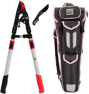 Tree Trimming Combo Kit Includes 42" Extendable Ratcheting Lopper + Sling Pak Sheath + Bonus Replacement Blade Heavy Duty Garden Tools Set, Pruning Shears for Thick Branches (Pink Pack) Tree Trimming Combo Kit Includes 42" Extendable Ratcheting Lopper + Sling Pak Sheath + Bonus Replacement Blade Heavy Duty Garden Tools Set, Pruning Shears for Thick Branches (Pink Pack)