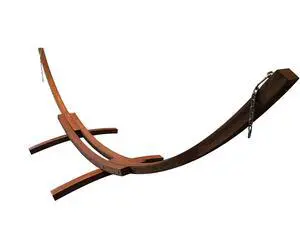 14 Ft. Wooden Arc Hammock Stand. 450 LB Capacity. Teak Stain Finish 14 Ft. Wooden Arc Hammock Stand. 450 LB Capacity. Teak Stain Finish