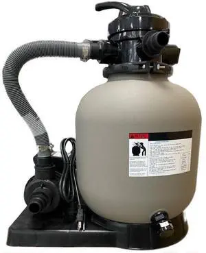 Radiant Complete Sand Filter System | for Above Ground Swimming Pool | 1/2 HP Pump | 14 Inch Tank | 60 lb Sand Capacity | Pools up to 10,500 Gallons Radiant Complete Sand Filter System | for Above Ground Swimming Pool | 1/2 HP Pump | 14 Inch Tank | 60 lb Sand Capacity | Pools up to 10,500 Gallons